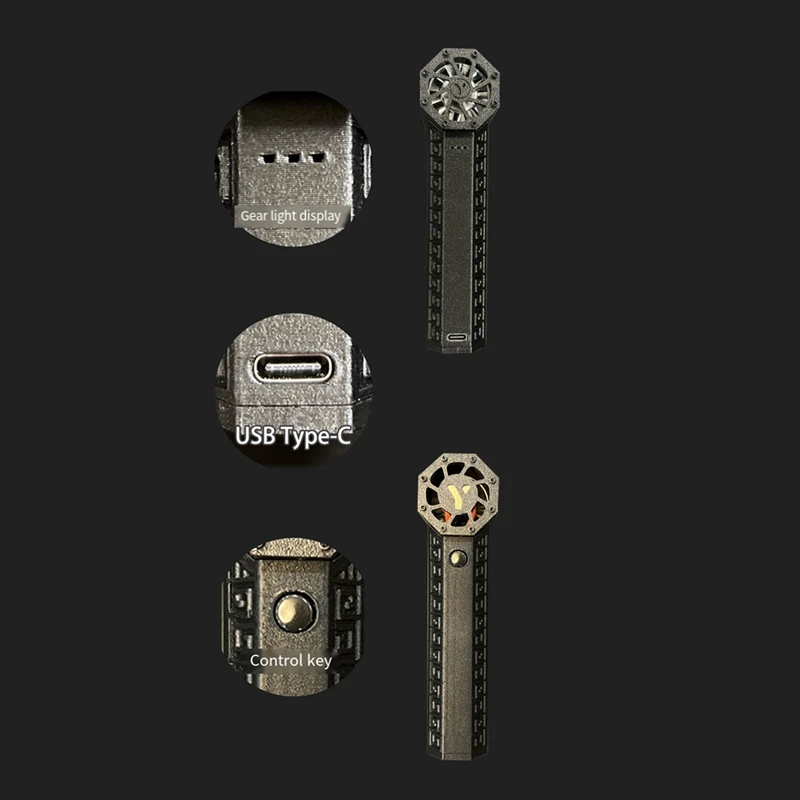 AD24-Turbo Jet Fan 130.000RPM Mini Turbo Jet Fan 3 velocidades ajustável velocidade do vento motor sem escova ventilador de duto portátil