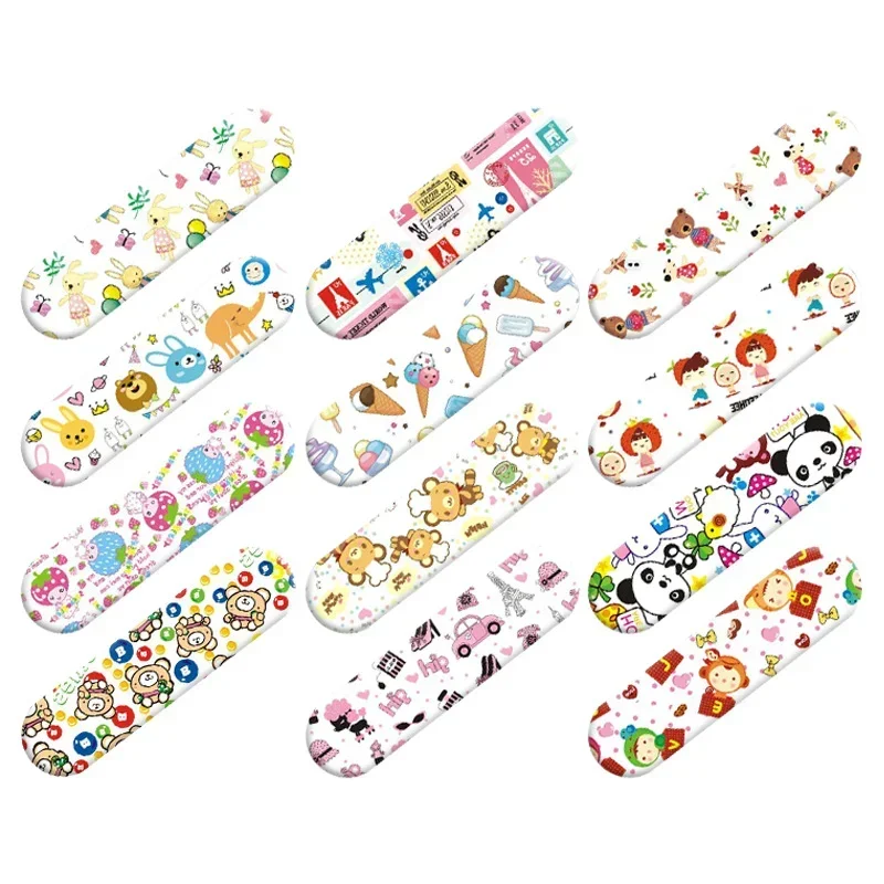 120pcs/set Transparent Cartoon Band Aid Wound Dressing Plaster First Aid Strips Tape Kawaii Adhesive Bandages Cute Woundplast