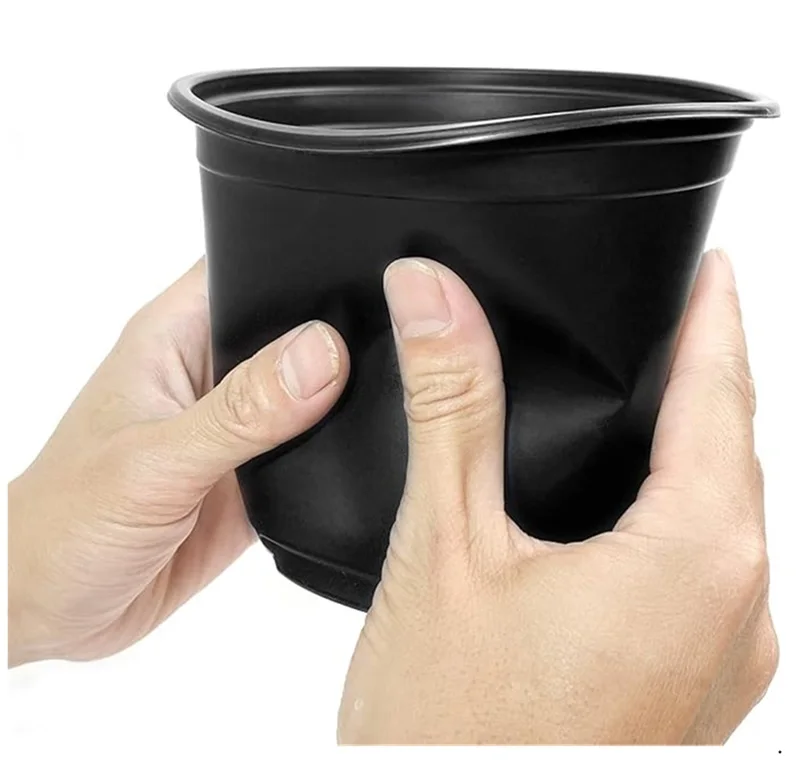 Thickened Plastic Succulent Pot Plant Cup With Waterproof Label 4-inch With Drainage Holes Garden Plant Containers