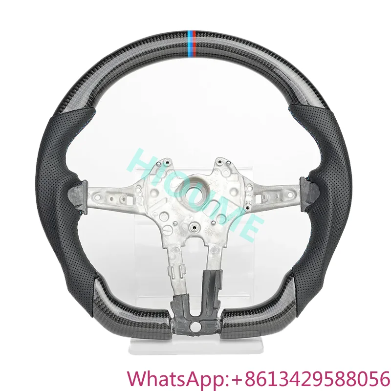 

Replacement Real Carbon Fiber Steering Wheel With Leather for BMW F10 F11 F18 F07 F06 F12 F13 F01 F02 F03 F04 5 6 7 Series