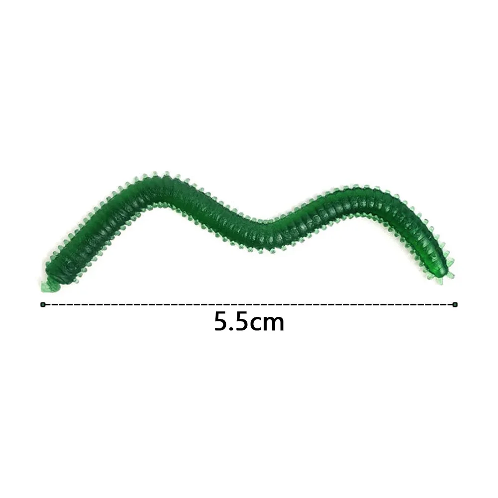 50PCS/box Artificial Sea Worms 5.5cm Soft Fishing Lures Soft Bait Lifelike Fishy Smell Lures Artificial Soft Centipede Worm Bait