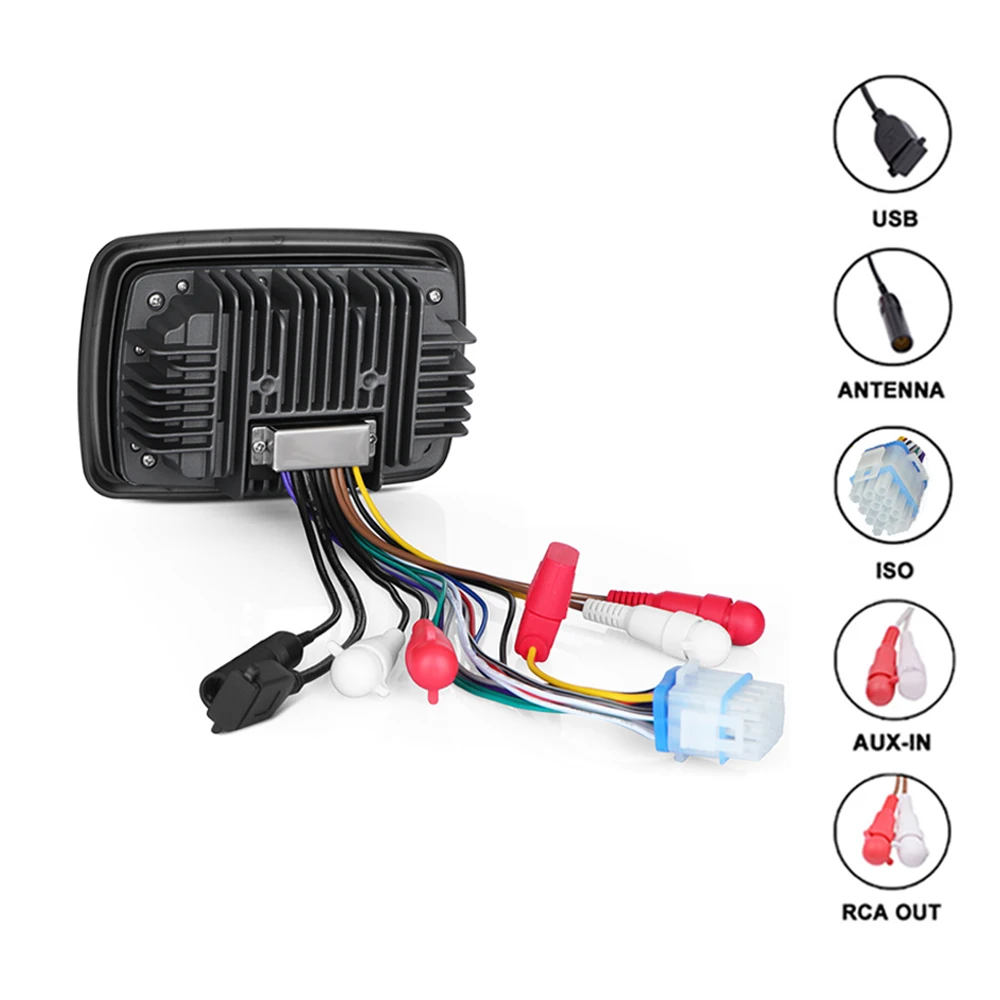 GUZARE Penerima FM Radio Kapal Stereo Laut, Speaker Tahan Air 3 Inci, Kabel Perpanjangan Audio AUX, untuk Polaris Ranger/XP Off Road UTV