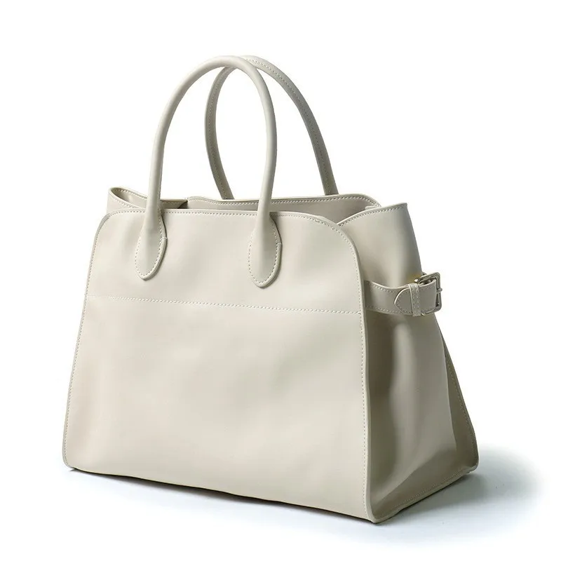 Top layer leather luxury tote bag designer large capacity commuting handbag women\'s bag Single shoulder crossbody bag