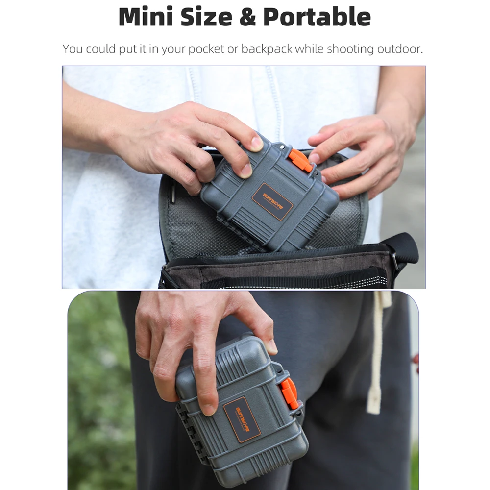 Sunnylife Portable Travel Mini Case for Insta360 Ace/Ace Pro/Pro 2 Camera Waterproof Storage Bag Shock-proof Protective Case