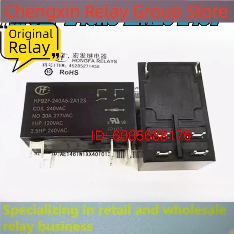 New 10pcs/lot HF92F-240A5-2A12S 240V 30A power relay 6pins