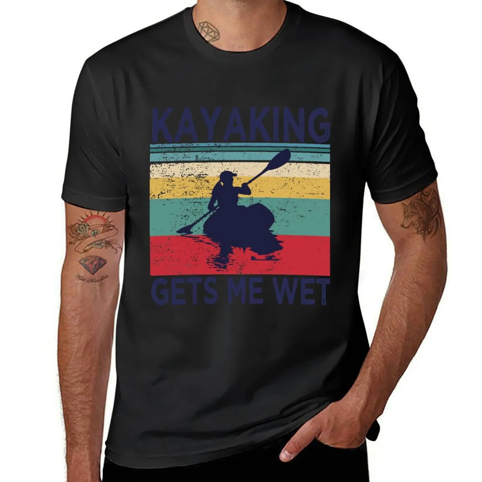 Kayaking gets me wet | Funny Kayak Christmas Birthday Gift T-Shirt korean fashion for a boy tees plain fitted t shirts for men