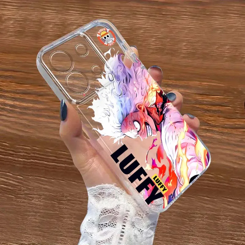 

Sun God Nika Art One Piece Phone Case For Xiaomi Redmi Note 15 14 13 12 11E 9 9T 8 8T Pro Plus Turbo 5G Fashion TPU Transparent