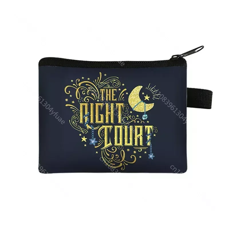 Acotar Velaris Coin Purse Night Court Women Men Wallets SJM City of Starlight Money Coin Bag Credit Card Earphones Holder Purses