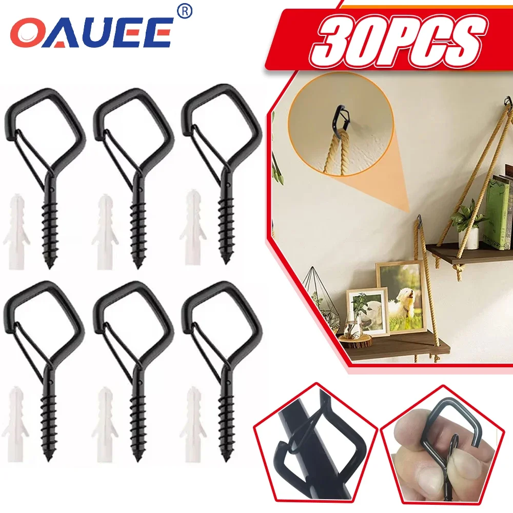 

Q-type Hook With Spring Buckle Self-tapping Screw Sheep Eye Screws Hooking Bolts for Wood Securing 10kg Anti-shedding Wholesale