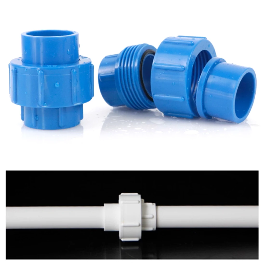 20/25 مللي متر ~ 110 مللي متر أنبوب PVC الاتحاد موصل مشترك لحام المذيبات الضغط تجهيزات أنابيب انبوب ماء الاتحاد