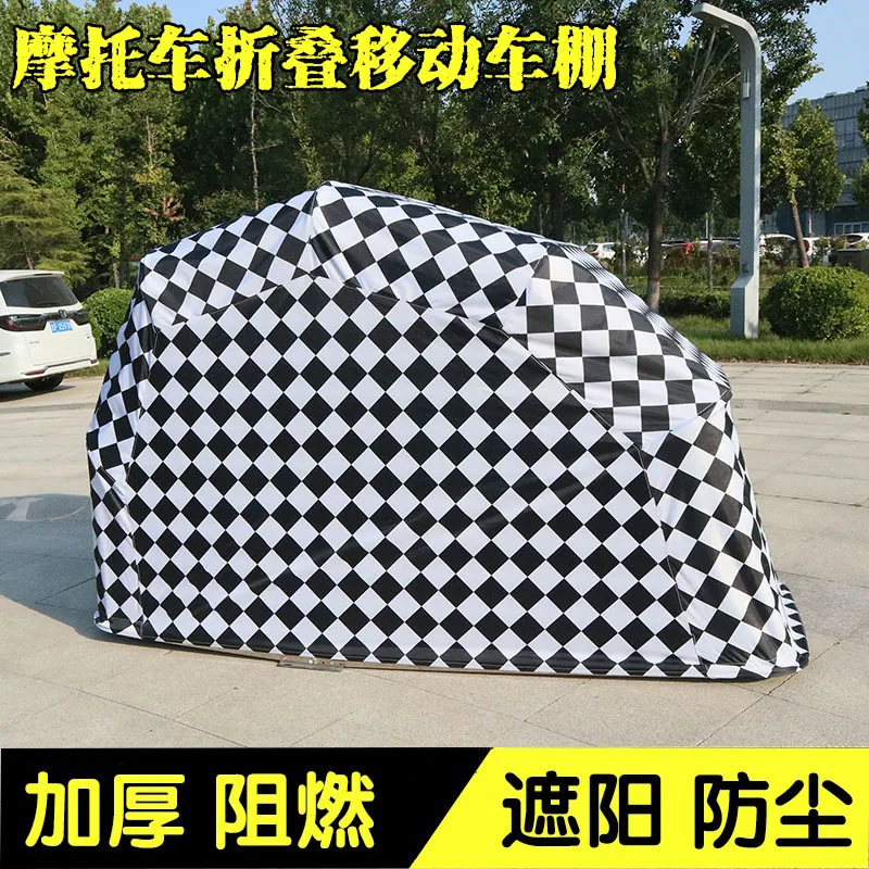 Motorcycle Mobile Folding Bicycle Retractable Dustproof Bike Shed Sun Protection Flame Retardant Parking Shed Thick Warm Car