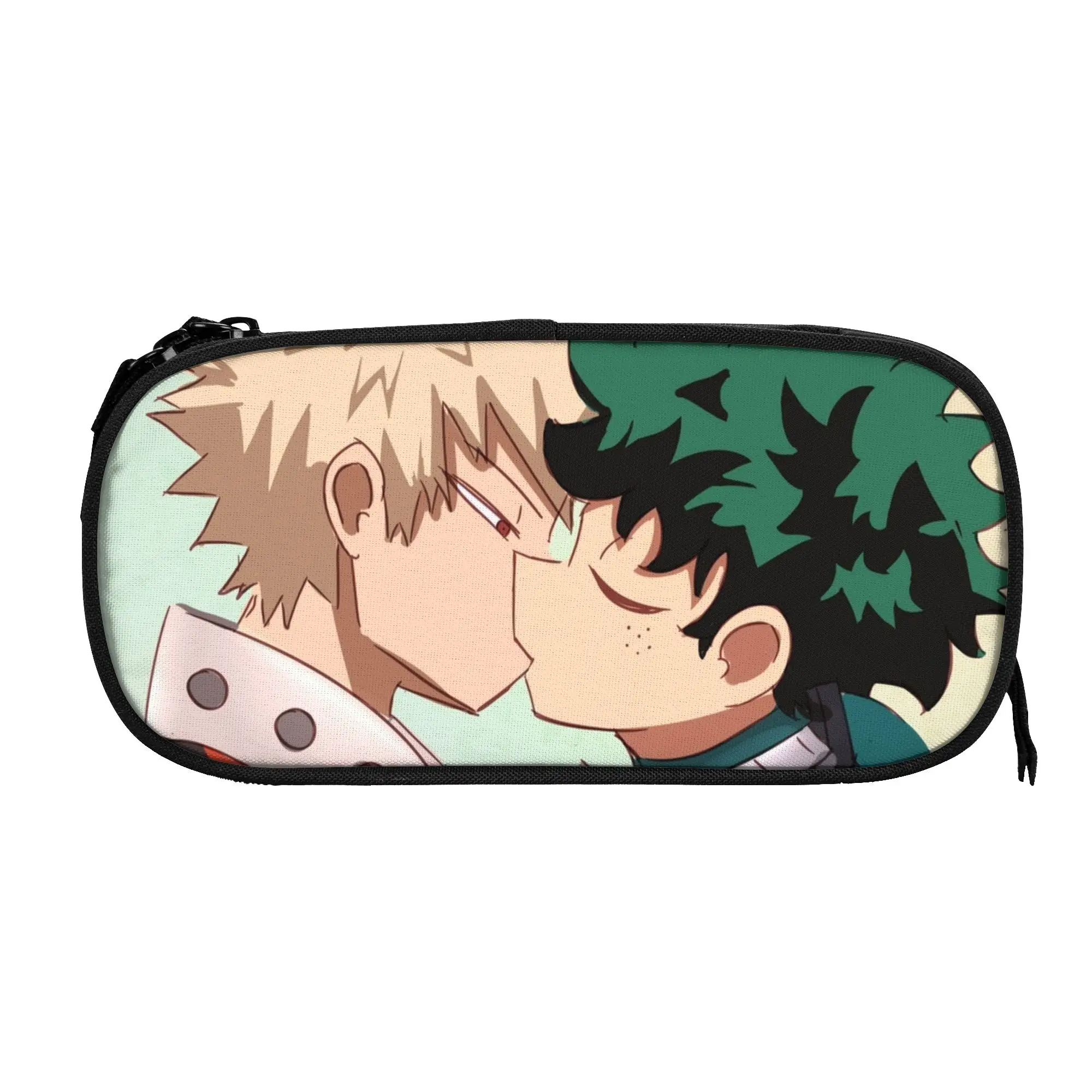 Bakudeku Kiss My Hero Academia Pencil Case Fashion  Pen Box Pencil Bags for Student Students School Gifts Pencil Pouch