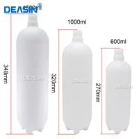 Botella de almacenamiento de agua Dental, botella de agua de plástico transparente respetuosa con el medio ambiente de gran capacidad para equipo de sillón Dental