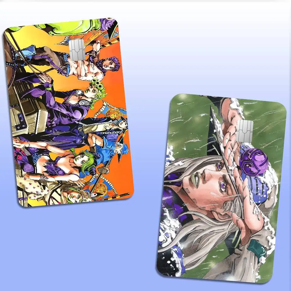 Anime J-JoJo B-Bizarre A-Adventure Anmie Sticker Film Skin Cover for Credit Card Debit Bank Card Front