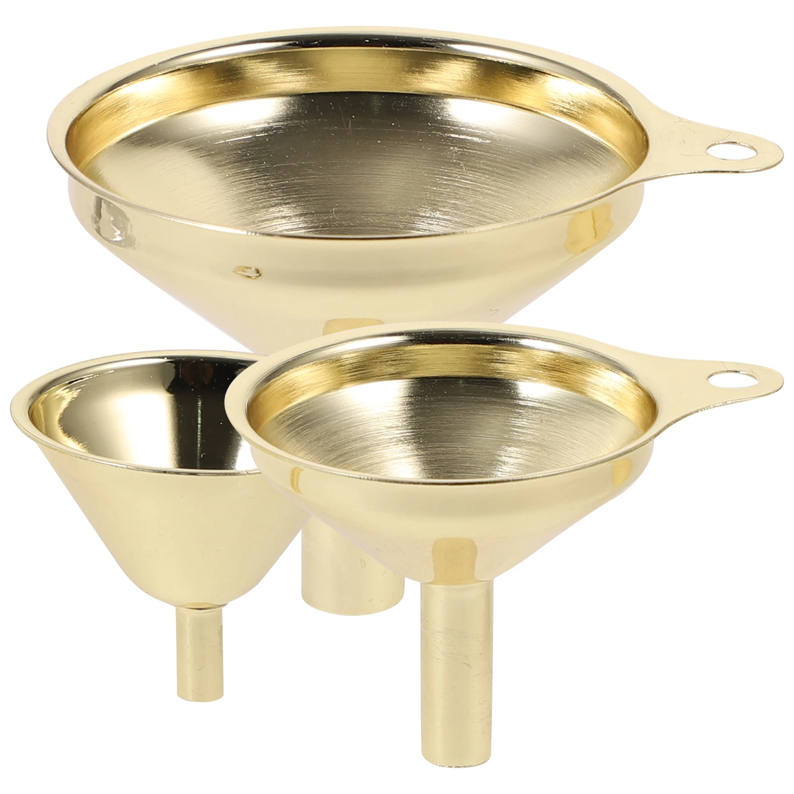 

3pcs Stainless Steel Set Oil Vinegar Transfer Kitchen Gadgets Home Car Use Wide Mouth Funnel Portable Funnel For Bottles Spices