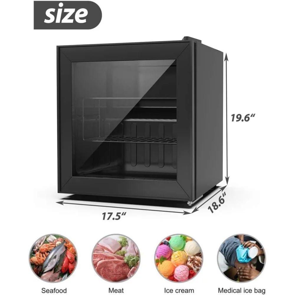 1.1 Cu Ft Pastry Display Case Mini Freezer Display Freezer with LED Refrigerator Display Case