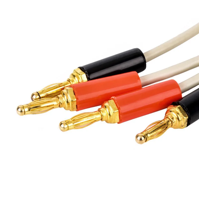 

2025 Hot Style 4 Pair Insulated Banana Plug Clips Cable Low Resistance LCR Clip Probe Leads Test Meter Terminal Kelvin New