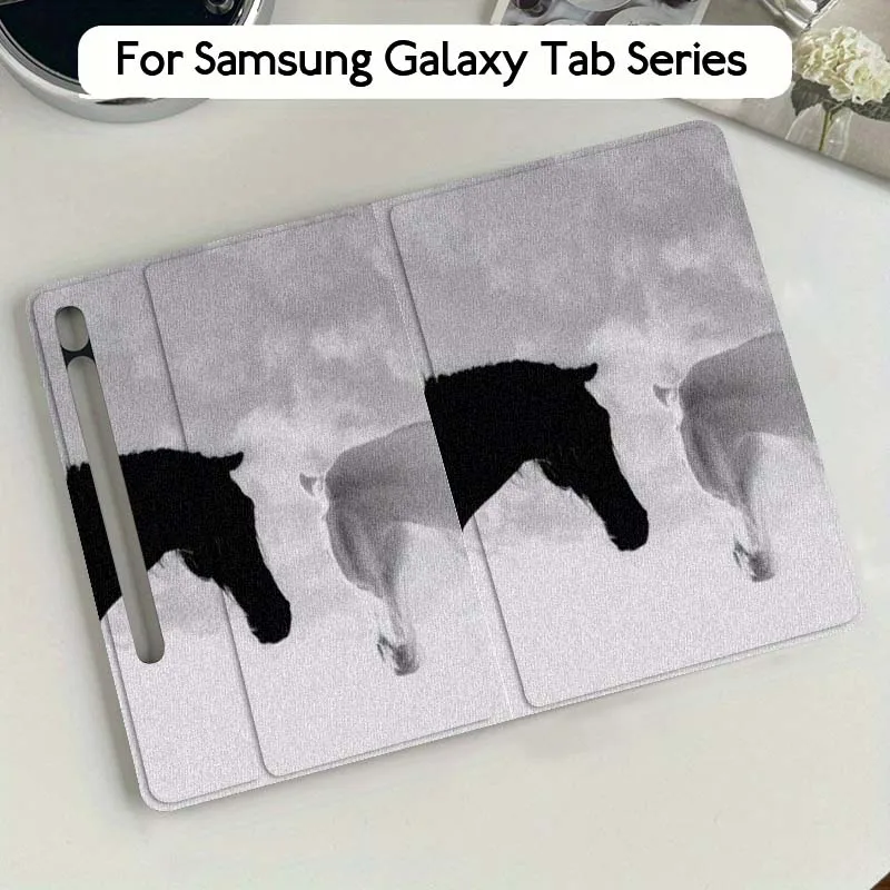 

Creative Horse Art Popular Gift For Samsung Galaxy Tab S10 S9 S8 S7 FE Lite Soft Flexible Support Tablet Case