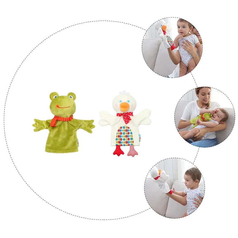 2 stuks handpoppen dierendoek voor kinderen interactief verhalen vertellen zacht educatief speeltijd cadeau handpop