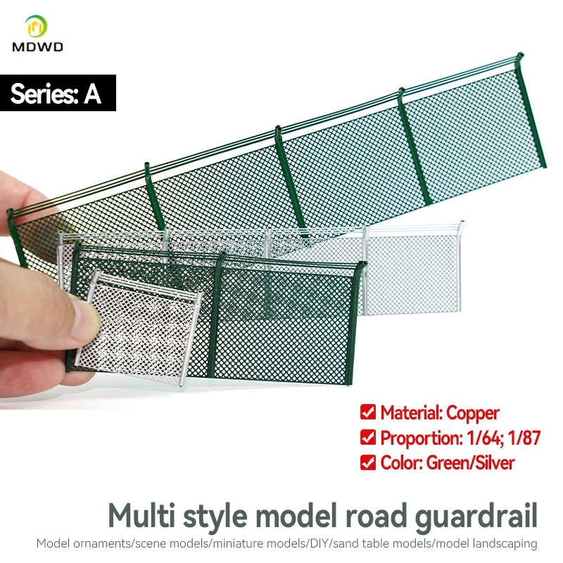 Model płotu w skali 1/64, barierki, siatka do modeli wyścigowych, płot do mikrokrajobrazu, płot do piaskownicy, akcesoria DIY