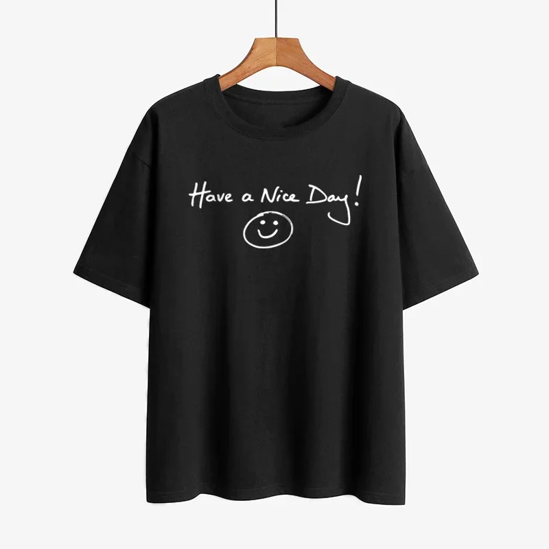 Zomer T-Shirt Met Korte Mouwen Dames Katoenen Tops Casual Dames Tees Zonnebloem Hebben Een Mooie Dagen T-Shirt Met Korte Mouwen Tops Grappig T-Shirt