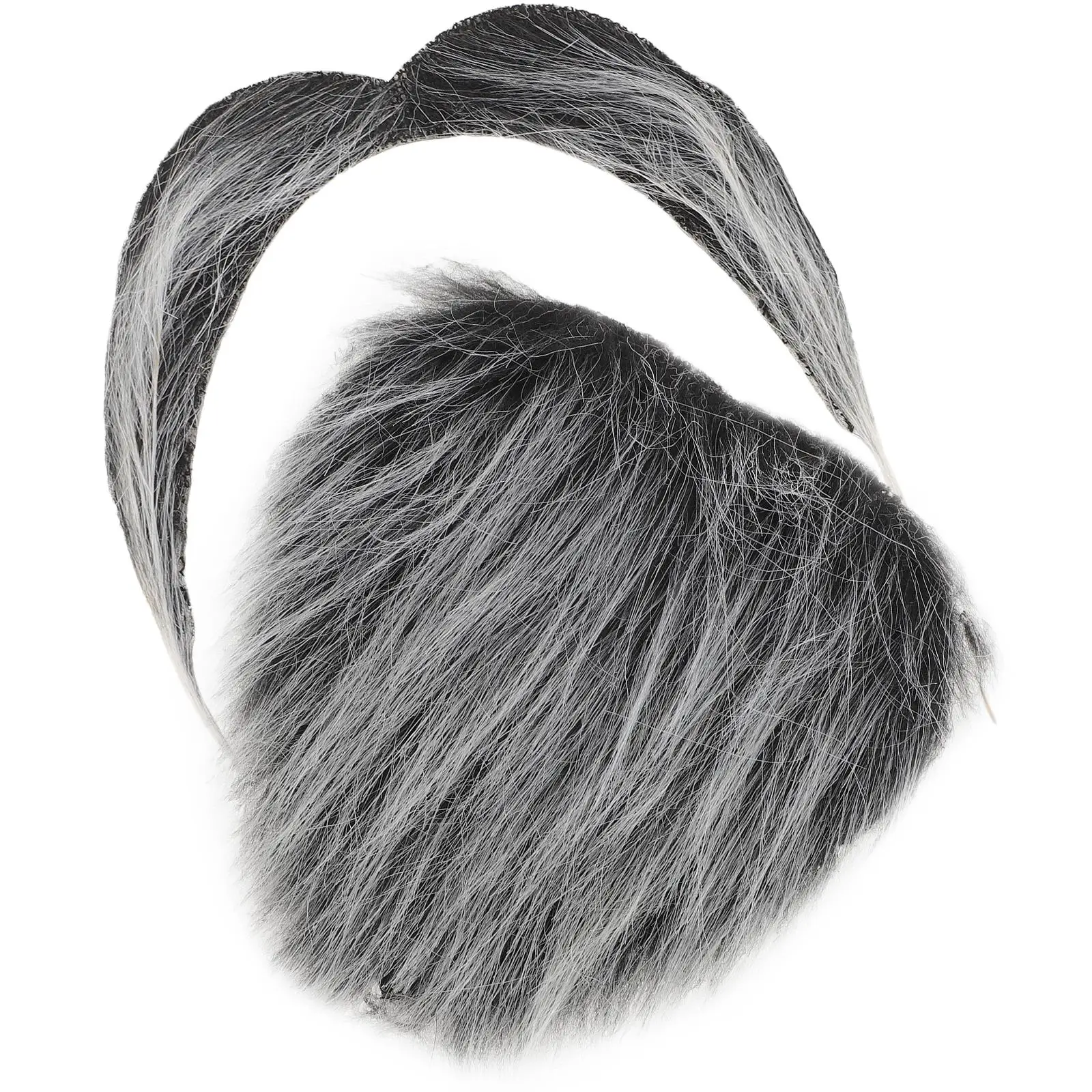 

2 шт. pa ткань для искусственной бороды и усов, удобные принадлежности для вечеринок на Хэллоуин, черный, серый, простой в использовании, декоративные аксессуары, защитные