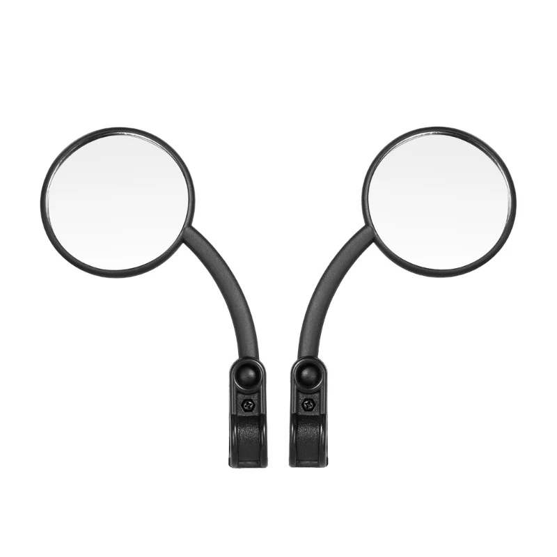 

Motorcycle Handlebar Mirror Pair, 22mm Clip On Round Mirrors with Adjustable Joint and Metal Stem for Daily Road
