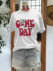 Cozy Game Day Print Tee Cute Elephant T-Shirt