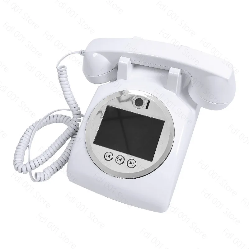 Retro European Video Guest Book Creative Phone‑Shaped Wedding Birthday Party Voice Message Keepsake