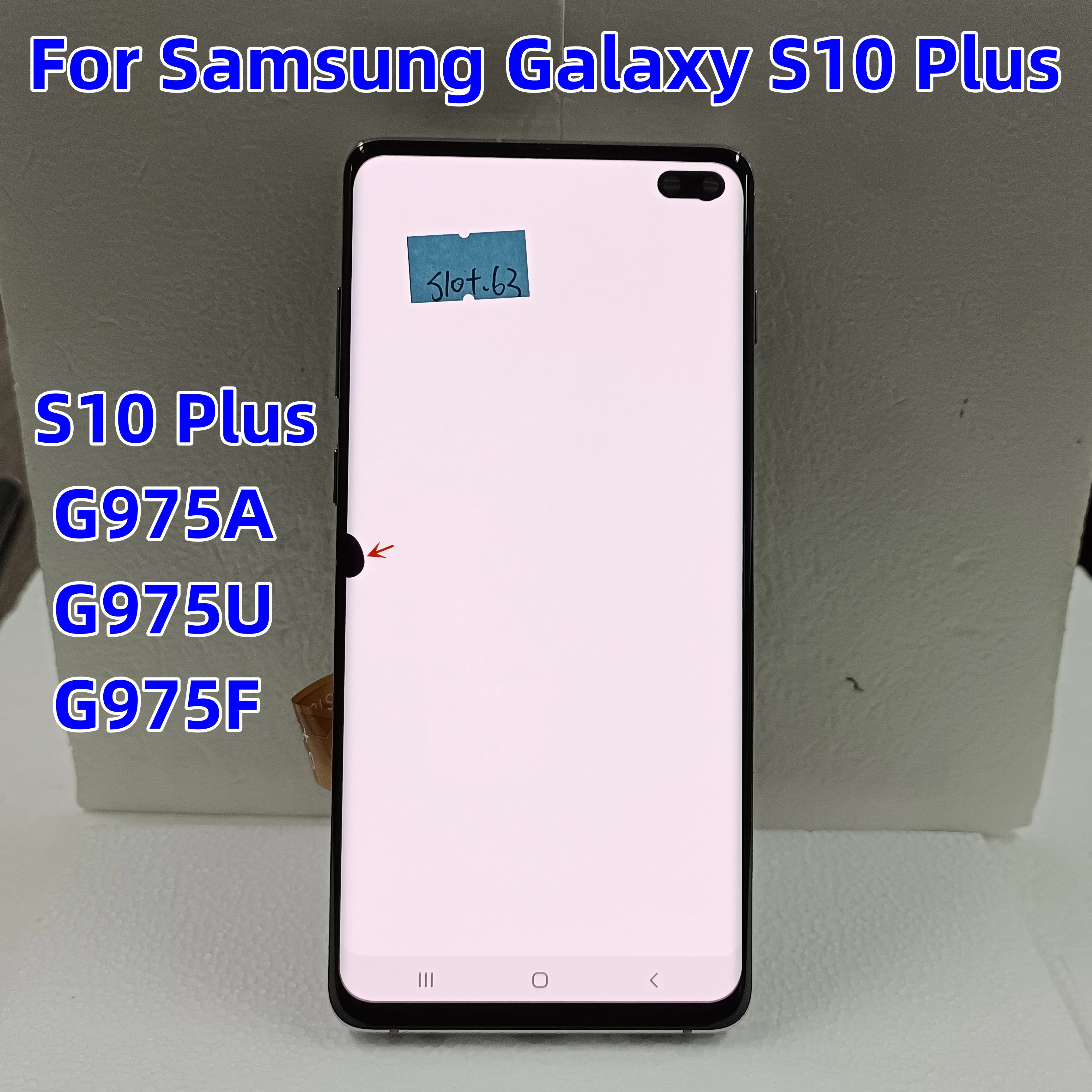 

AMOLED LCD For Samsung Galaxy S10+ S10 Plus SM-G975F/DS G975 LCD Display Touch Panel Screen Digitizer With Frame With Defects