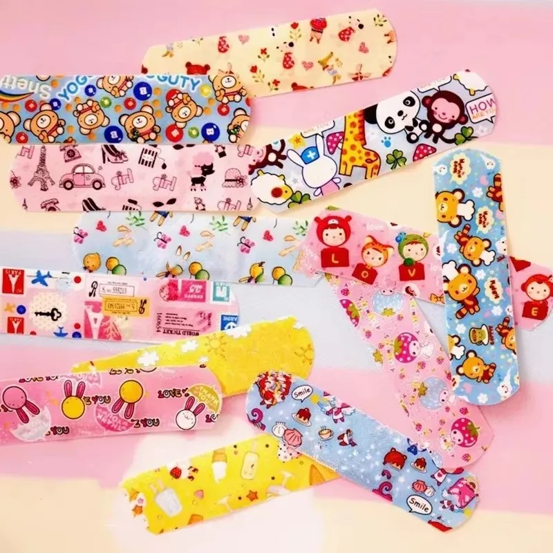 

10-480pcs Cartoon Animal Pattern Waterproof Hemostasis Kids Band Aid Stickers Adhesive Bandage Wound Strips Plasters