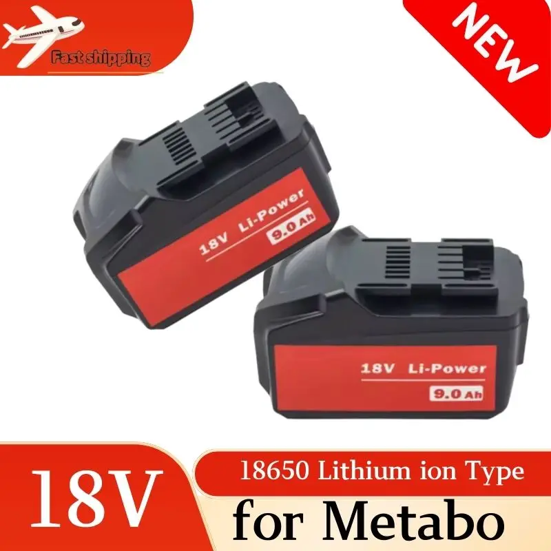 

18V 9000mah Battery for Metabo Cordless Power Tool Drill Drivers Wrench Hammers for Metabo 18V Battery 9.0Ah 625592000 625591000