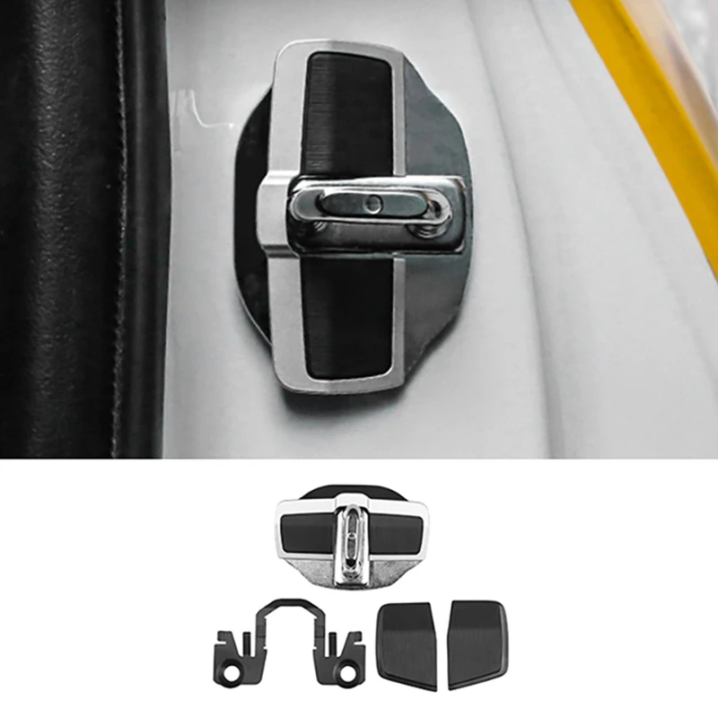 2Set Car TRD Door Lock Buckle Upgraded Stabilizer Cover Latches Stopper For-Lexus-Toyota Series Eliminate Abnormal Space