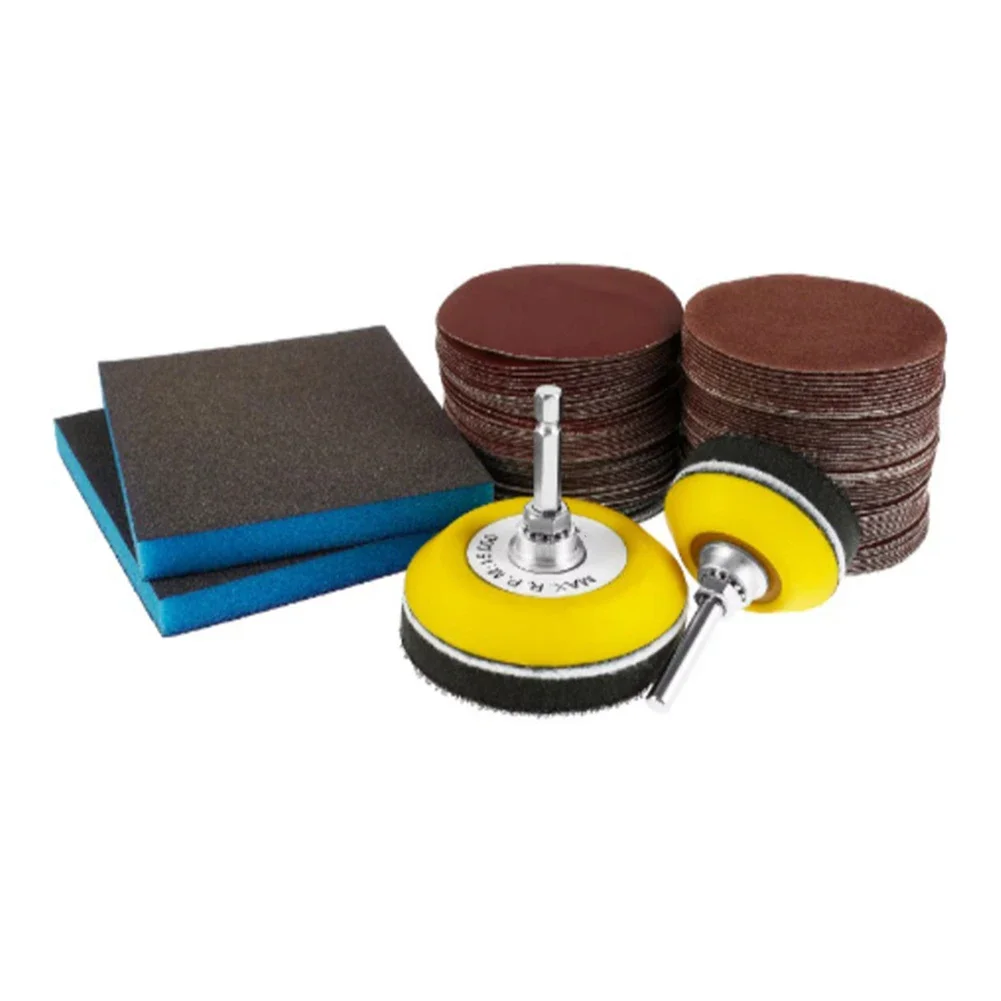 120PCS 3Inch Sanding Disc Pad 80-3000 Grit Sandpaper Assortment Polishing Kit Automobiles Wash & Maintenance Tools
