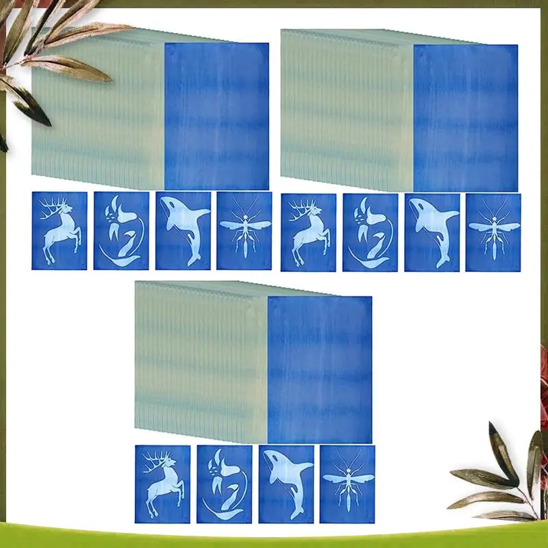 

New-90 Sheets Sun Print Paper Kits Cyanotype Paper Kit A4 Nature Printing Solar For Kids Adults DIY Art Crafts Project