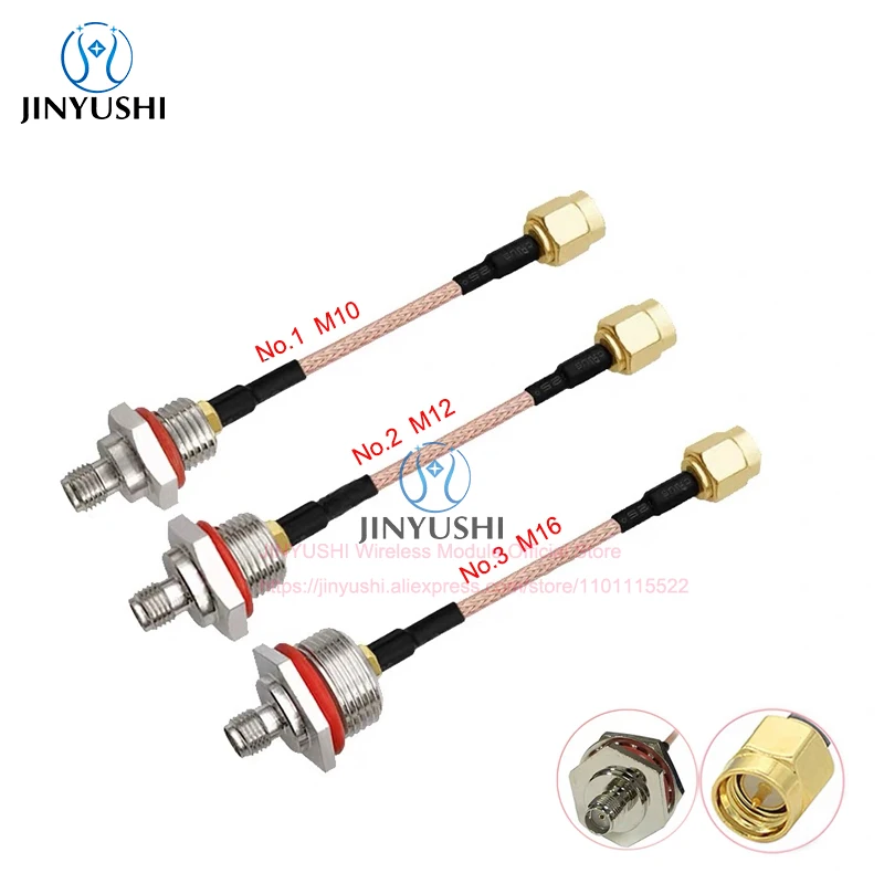 

2 шт./лот RG316 M10 M12 M16 SMA Женский RP-SMA к SMA Мужской удлинительный кабель Косичка для AP Водонепроницаемая коробка Маршрутизатор