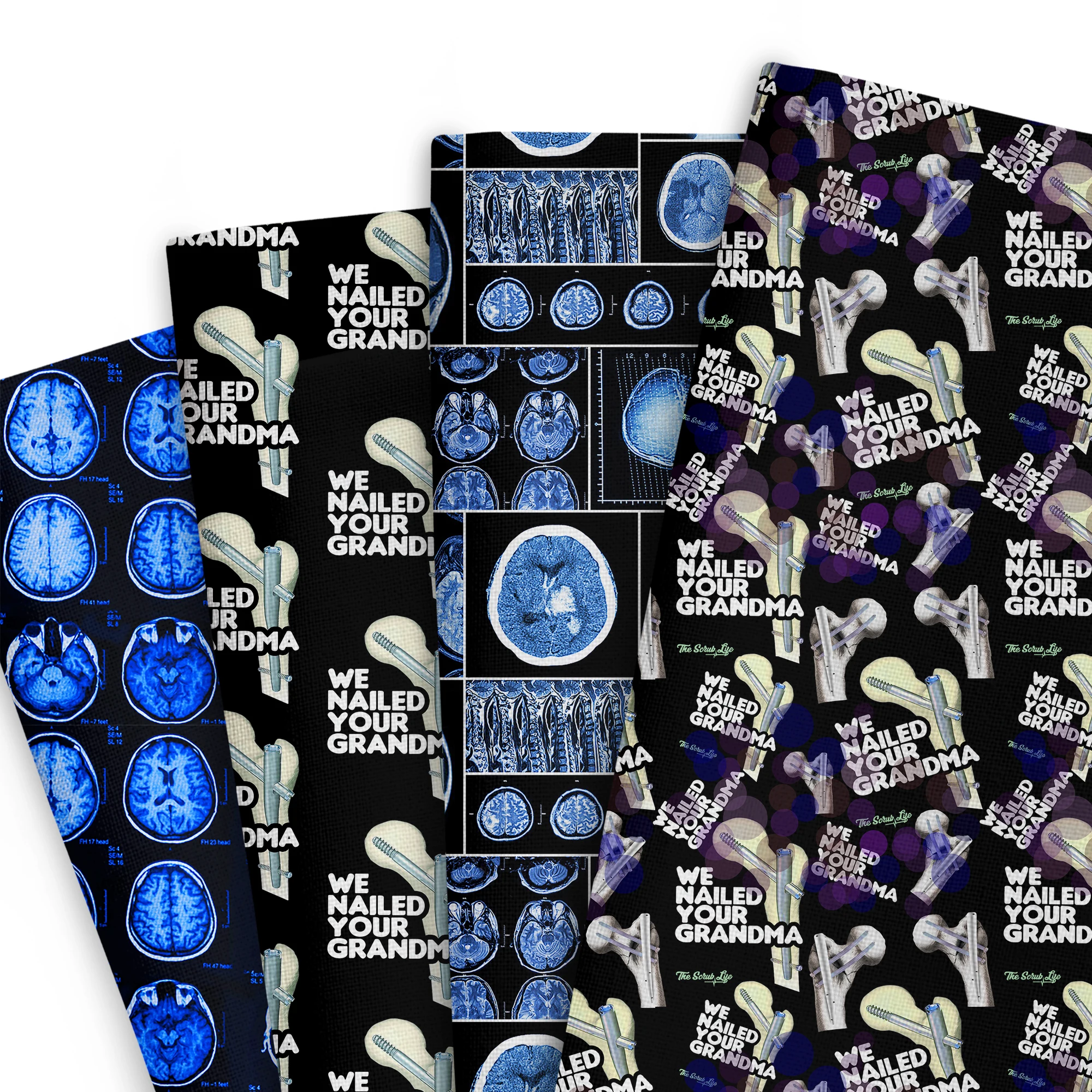 

50*145cm Patchwork Human Bones Cotton Fabric for Tissue Sewing Quilting Fabrics Needlework Material DIY Handmade