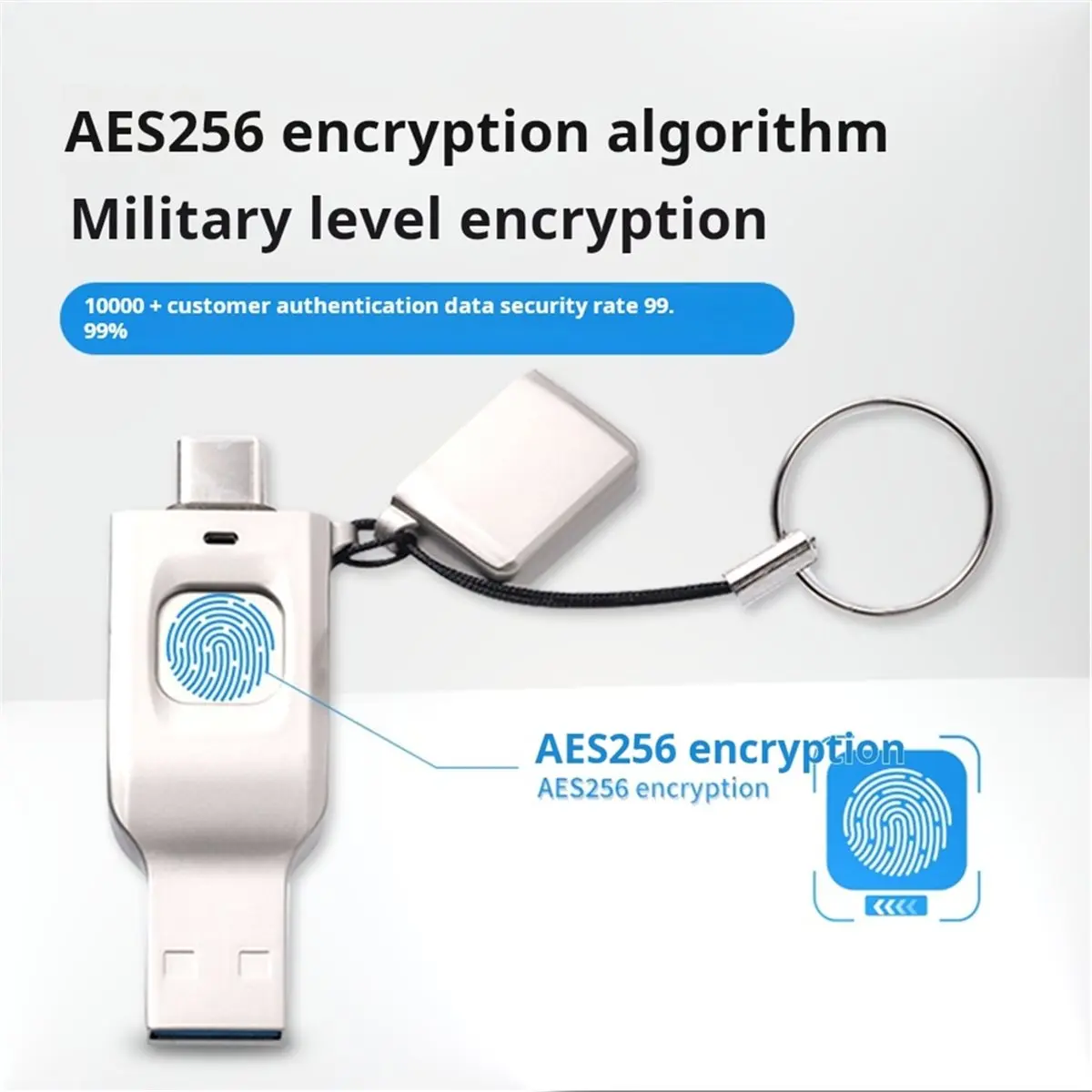 SWXF Fingerprint Encrypted USB Flash Drive Storage Portable Memory High- Thumb Drive External Hard Drive Disk 16GB