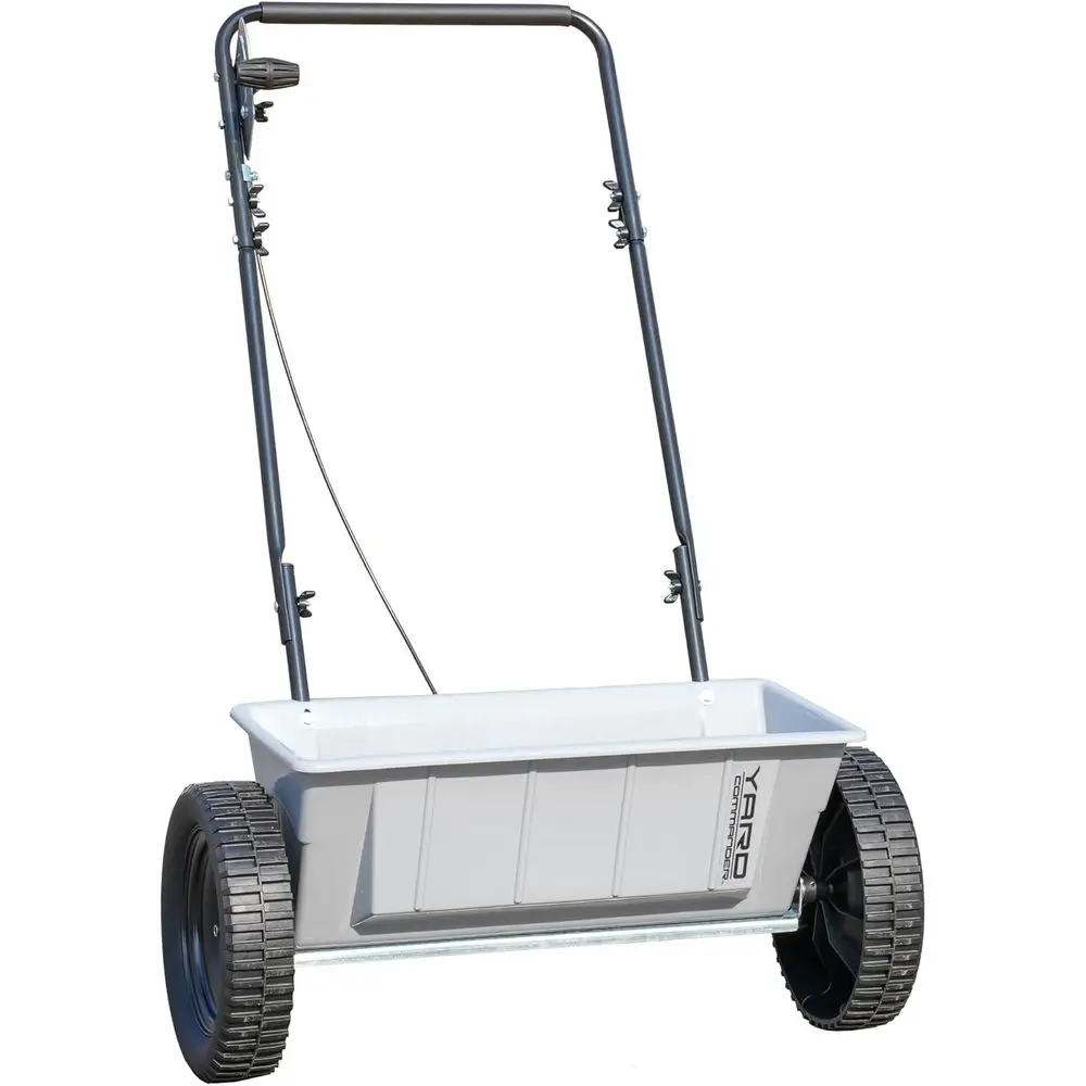 

60 LB Capacity Walk-Behind Spreader - Covers 15,000 SQFT - Ideal for Fertilizer and Grass Seed - Adjustable Spread Rate