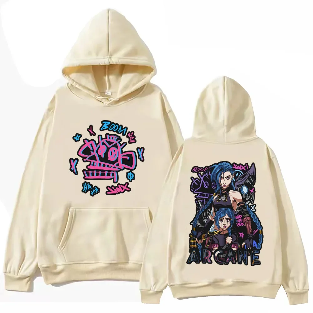 Caliente juego Anime Arcane Sudadera con capucha Harajuku Hip Hop pulóver Tops sudadera Fans regalo