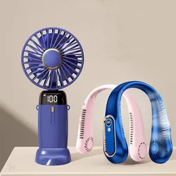 Cross-border 15 handheld fan usb mini portable folding rechargeable small fan hanging neck mute desktop small electric fan