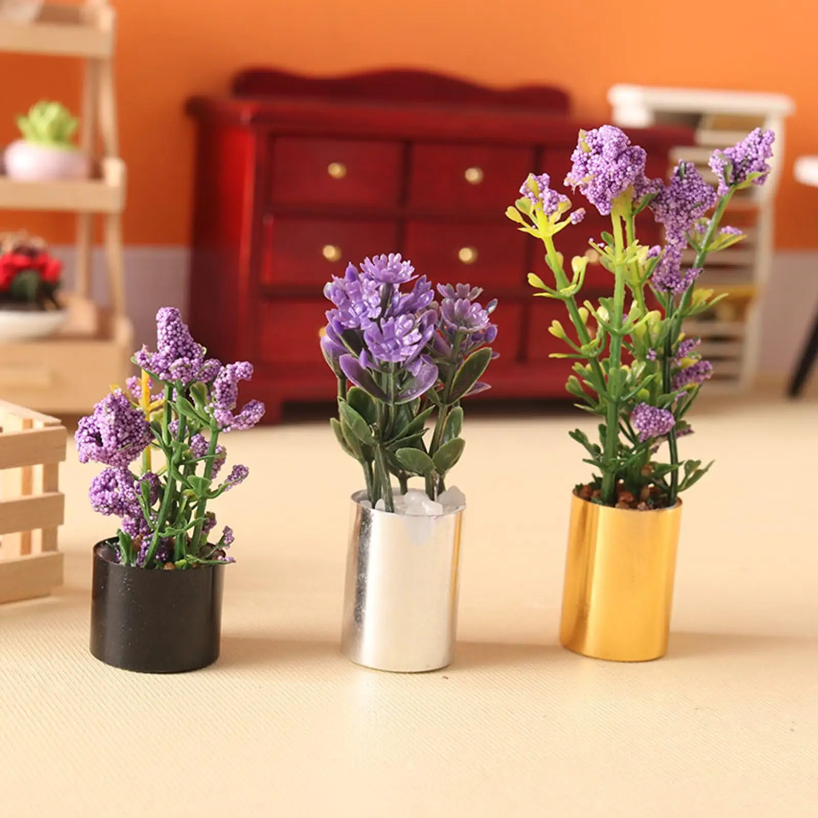 

Miniature Potted Plant Dollhouse Decoration 1 12 Scale Tiny Bonsai Model Artificial Garden Accessory for Bedroom Living Room