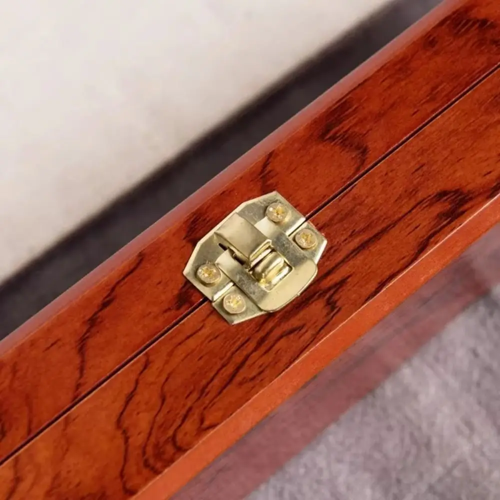 Retro Wooden Jewelry Box Vintage Storage Box Vintage Trinket Case Elongated Design Ethnic Jewelry Packaging Box