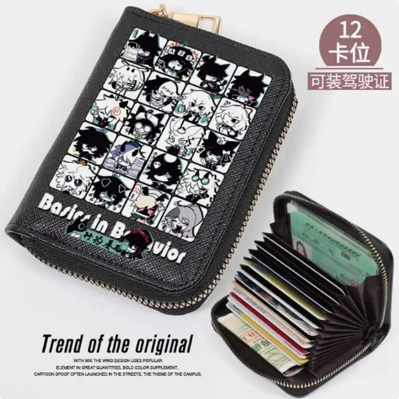 أنيمي Bloomie Danger Circle محفظة أنيقة محفظة من البولي يوريثان بطاقة عملة سستة حامل النقدية حقيبة تأثيري هدية B2044 أنيمي