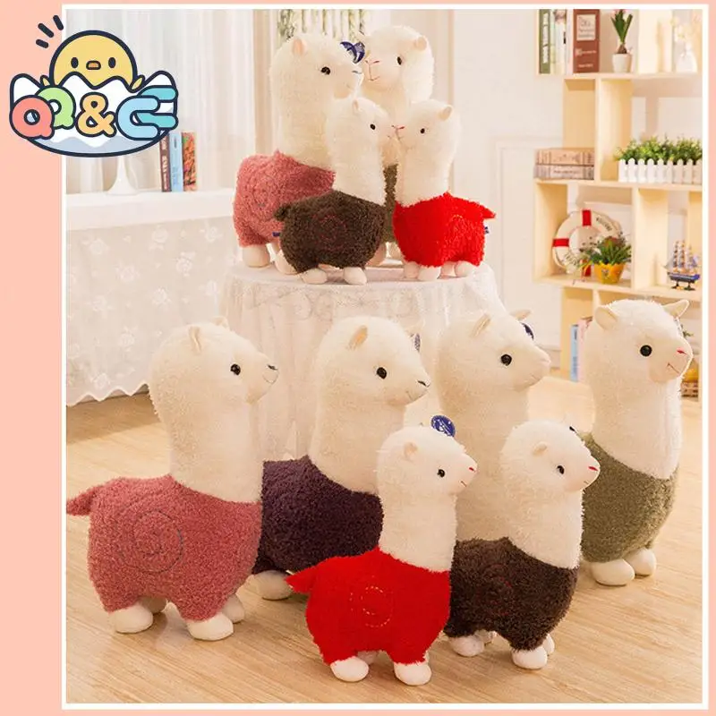 

Kawaii Cute 28Cm Alpaca Plush Toy Stuffed Animal New Soft Sheep Huggable Dolls Home Decor Toys for Kids Girl Birthday Gifts