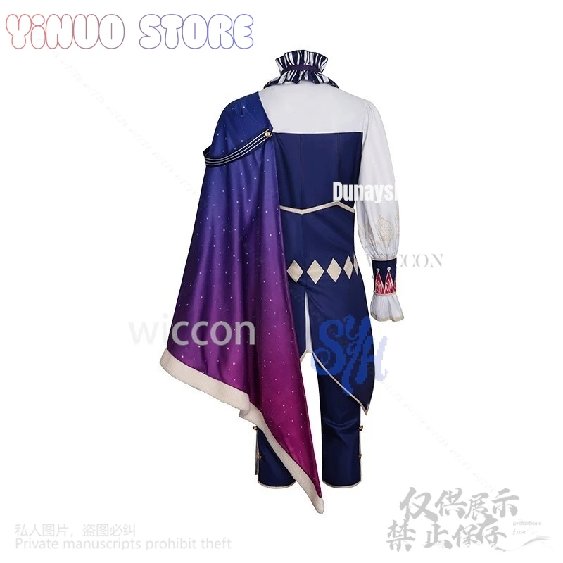 Jogo projeto sekai colorido palco cosplay país das maravilhas showtimes traje tenma tsukasa capa estilo príncipe uniforme ornamentado dia das bruxas