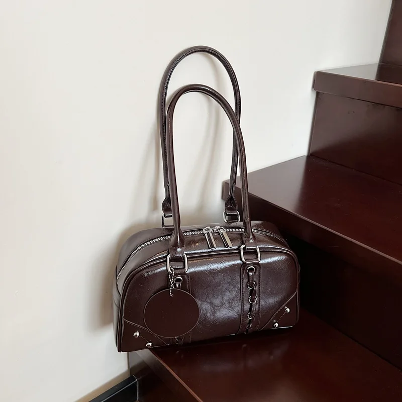 

‌ Женская эксклюзивная просторная винтажная сумка для боулинга Boston 2025 года — сумка-подушка премиум-класса для ежедневных поездок, шикарный кошелек в стиле ретро ‌