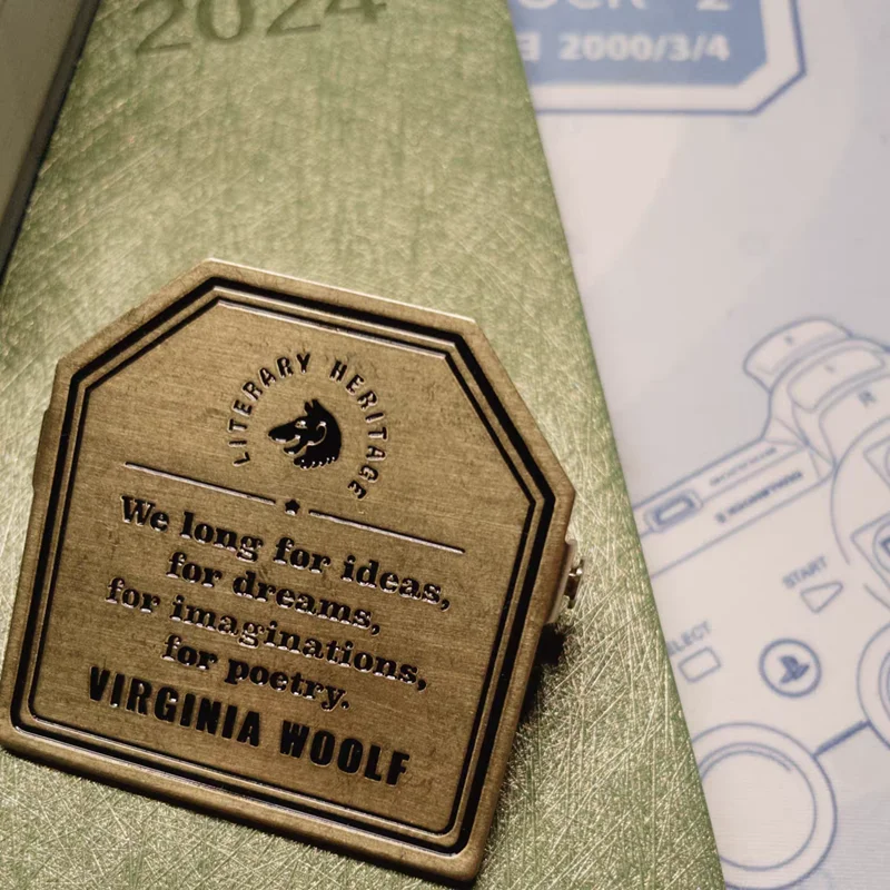 Vintage brass clip Adeline Virginia Woolf abstract theme notebook clips bag storage clamp