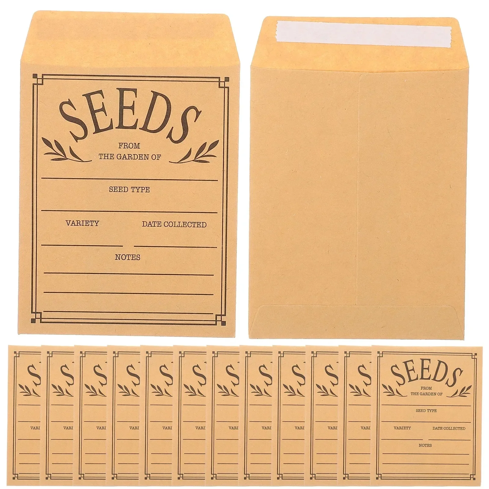 50PCS Seed Packets Saving Envelopes Paper Organizer Small Seeds Mini Money Coins for Poly Mailers Title Notes Kraft Paper Bag