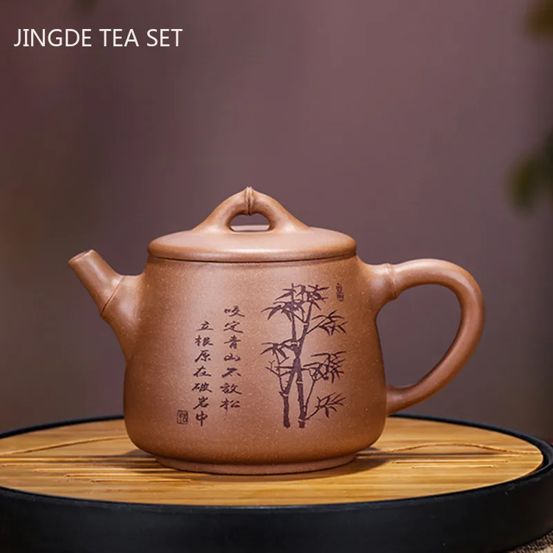 

Authentic Yixing Purple Clay tea pots High Stone scoop Teapot beauty kettle Raw ore Handmade Boutique Tea set Tie Guanyin 280ml